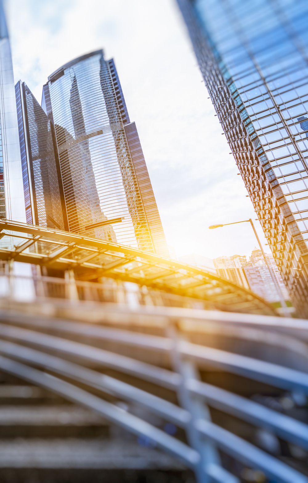 Hong Kong corporate footbridge