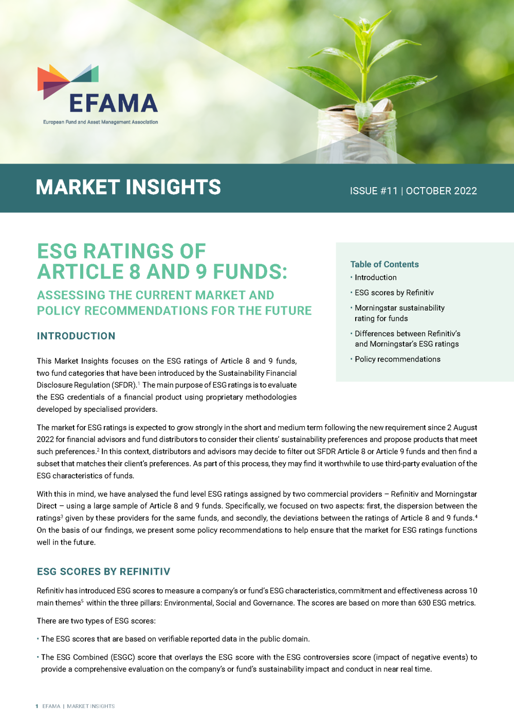 Image of the first page of the Market Insights