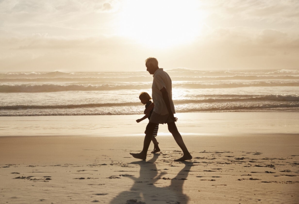 Grandad and grandchild