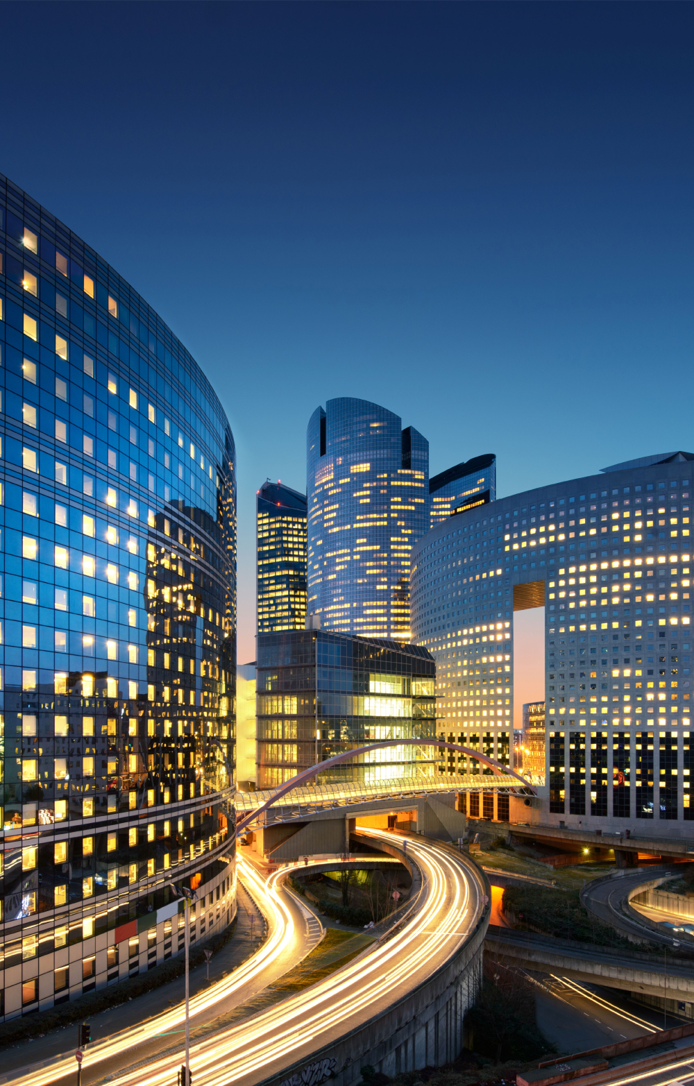 Paris la Defense by night