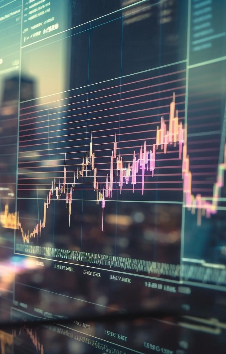 City with stock market ups and downs