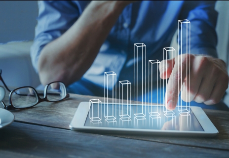 Picture of statistics reporting on a tablet